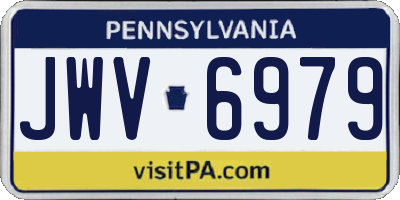 PA license plate JWV6979