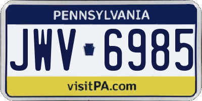 PA license plate JWV6985