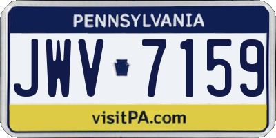 PA license plate JWV7159