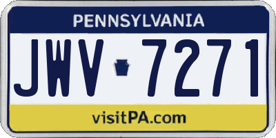 PA license plate JWV7271
