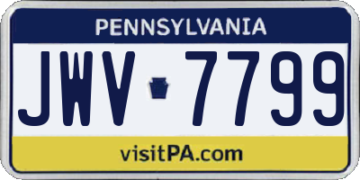 PA license plate JWV7799