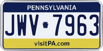 PA license plate JWV7963