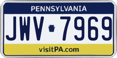 PA license plate JWV7969