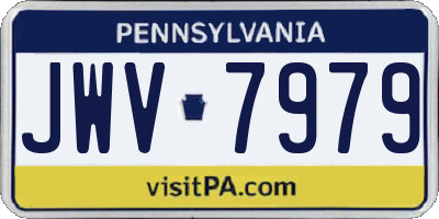 PA license plate JWV7979