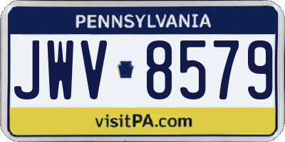 PA license plate JWV8579