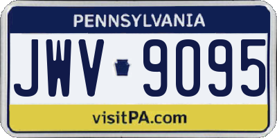 PA license plate JWV9095