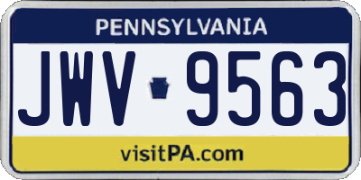 PA license plate JWV9563
