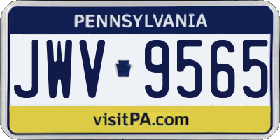 PA license plate JWV9565