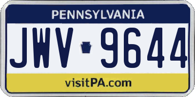 PA license plate JWV9644