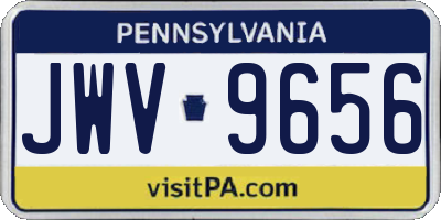 PA license plate JWV9656