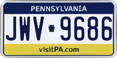PA license plate JWV9686