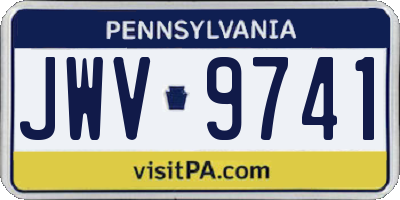 PA license plate JWV9741
