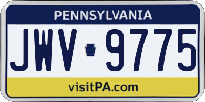 PA license plate JWV9775