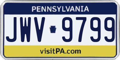 PA license plate JWV9799