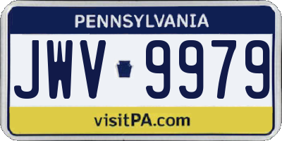 PA license plate JWV9979