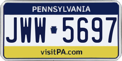 PA license plate JWW5697