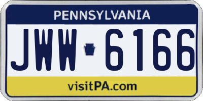 PA license plate JWW6166