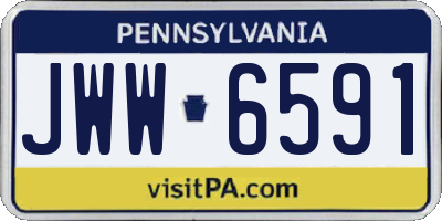 PA license plate JWW6591