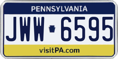 PA license plate JWW6595