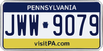 PA license plate JWW9079
