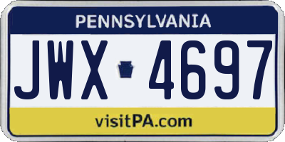 PA license plate JWX4697