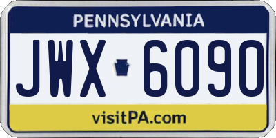 PA license plate JWX6090