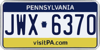 PA license plate JWX6370