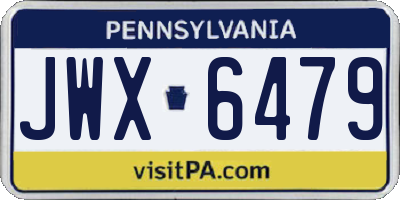 PA license plate JWX6479