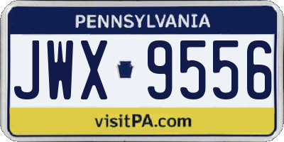 PA license plate JWX9556