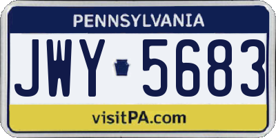 PA license plate JWY5683