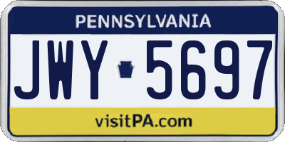 PA license plate JWY5697