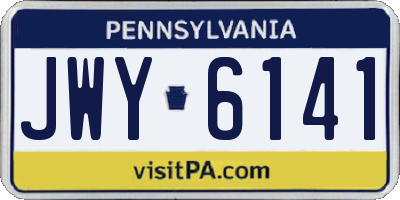 PA license plate JWY6141
