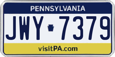 PA license plate JWY7379