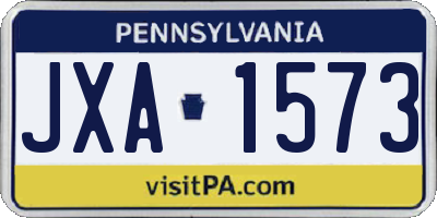 PA license plate JXA1573