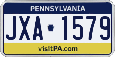 PA license plate JXA1579