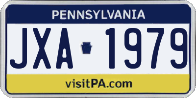 PA license plate JXA1979
