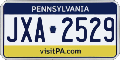PA license plate JXA2529