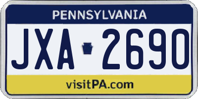 PA license plate JXA2690