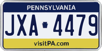 PA license plate JXA4479