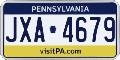 PA license plate JXA4679