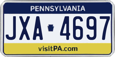 PA license plate JXA4697