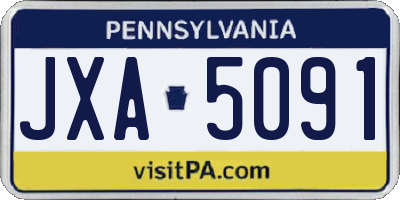 PA license plate JXA5091