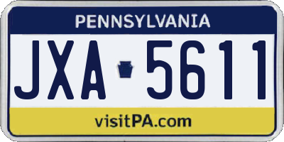 PA license plate JXA5611