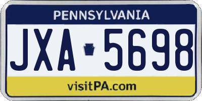 PA license plate JXA5698