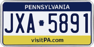 PA license plate JXA5891