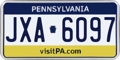 PA license plate JXA6097