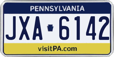 PA license plate JXA6142