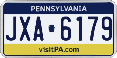PA license plate JXA6179