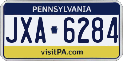 PA license plate JXA6284