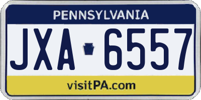 PA license plate JXA6557